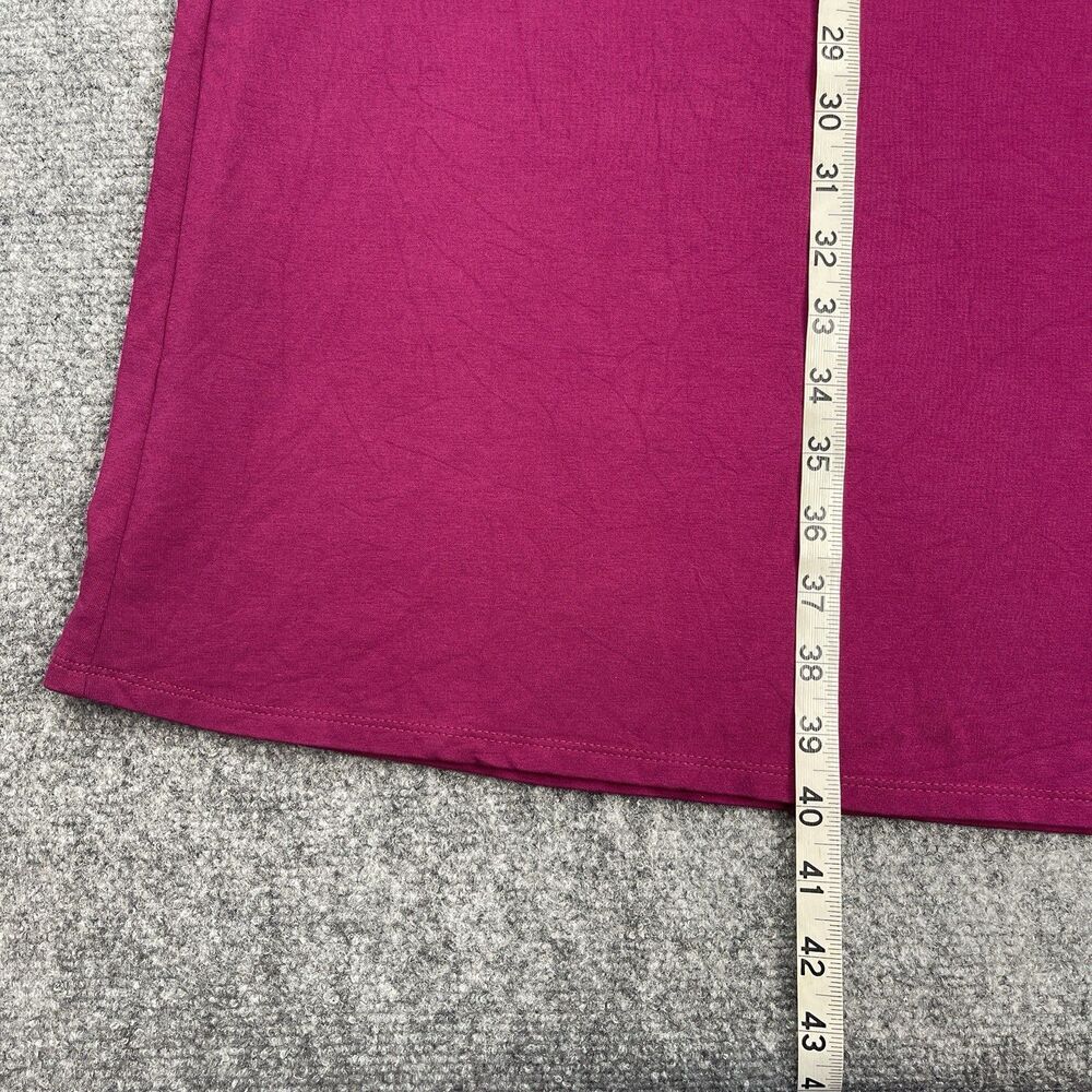 J JILL Wearever Dress Womens XL Key Hole Button Back Stretch Knit Berry - Picture 9 of 11